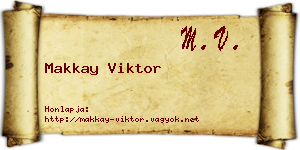 Makkay Viktor névjegykártya